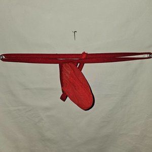 Arroyman Red Fine Mesh Rib Bulge Thong - Medium